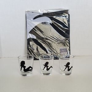 Mud flap girl flag & shot glasses set